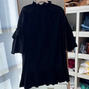 Cynthia Rowley Black Ruffle Dress